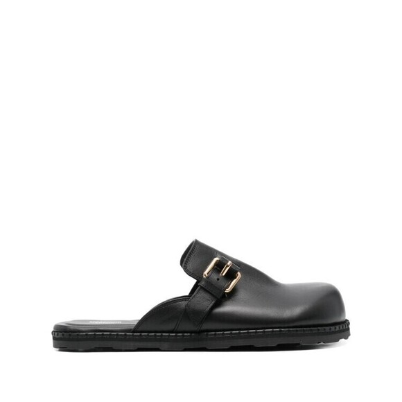 Moschino Smooth-Upper Black Sandals - NWT